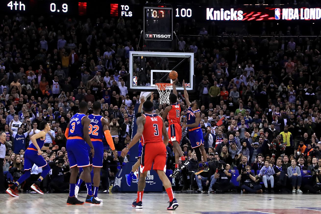 New York Knicks v Washington Wizards - NBA London Game 2019 - O2 Arena