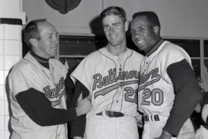 Brooks Robinson, Jim Palmer and Frank Robinson