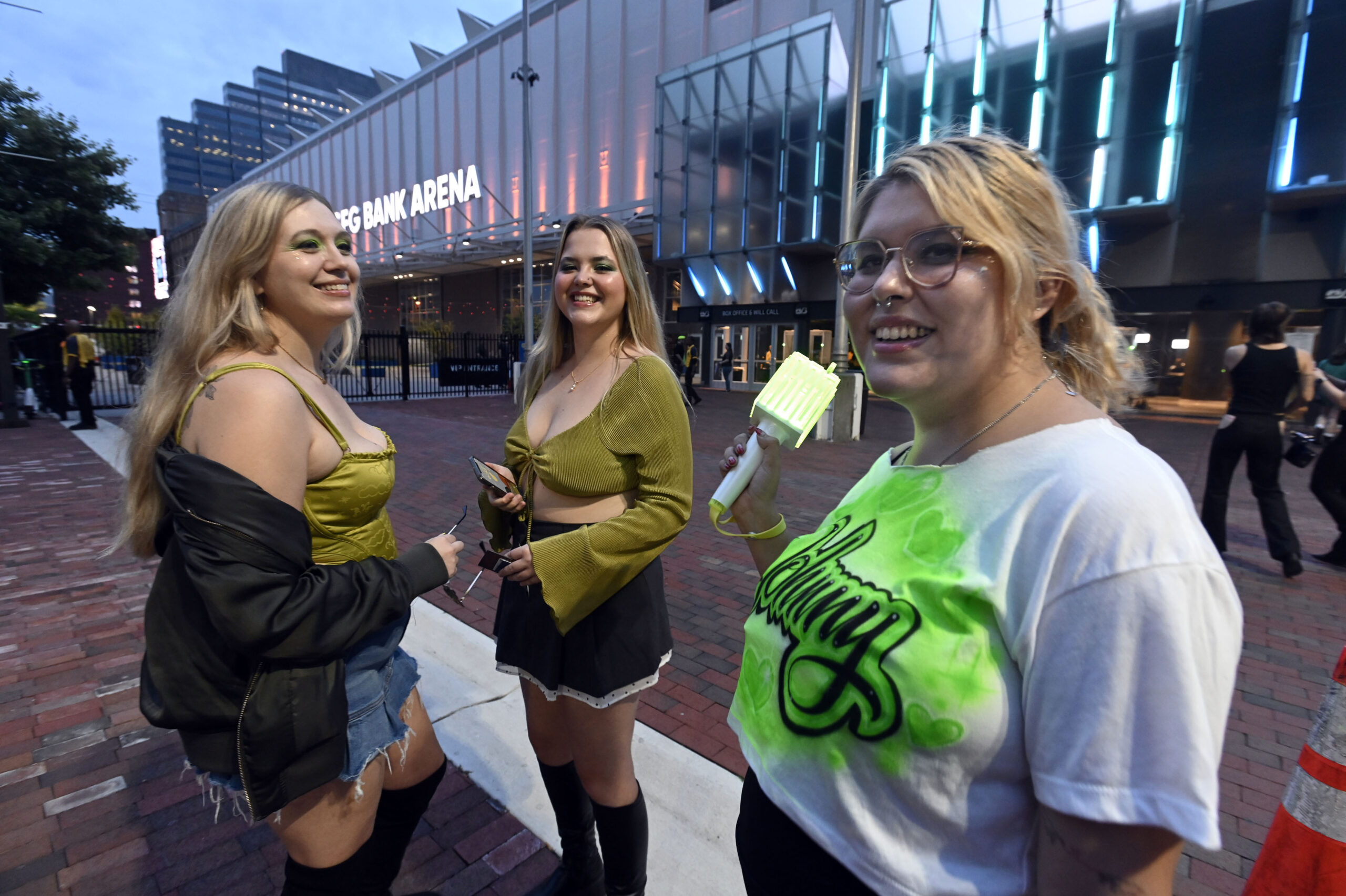 Alexandra Decraene, from left, of Baltimore, brought her out-of-town friends...