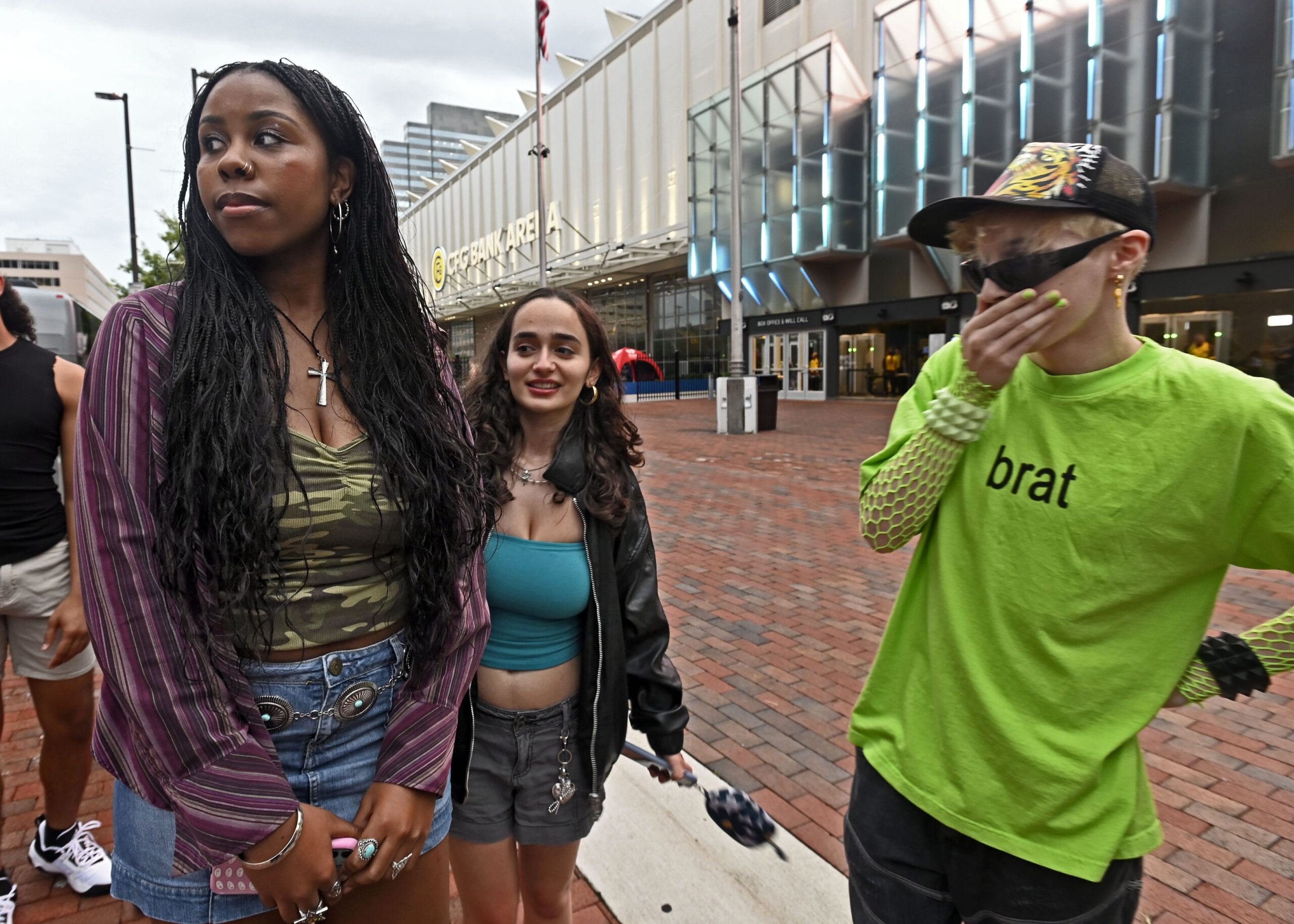 Kristen Dozier, of Aberdeen, from left, JHU students Allison Gale...