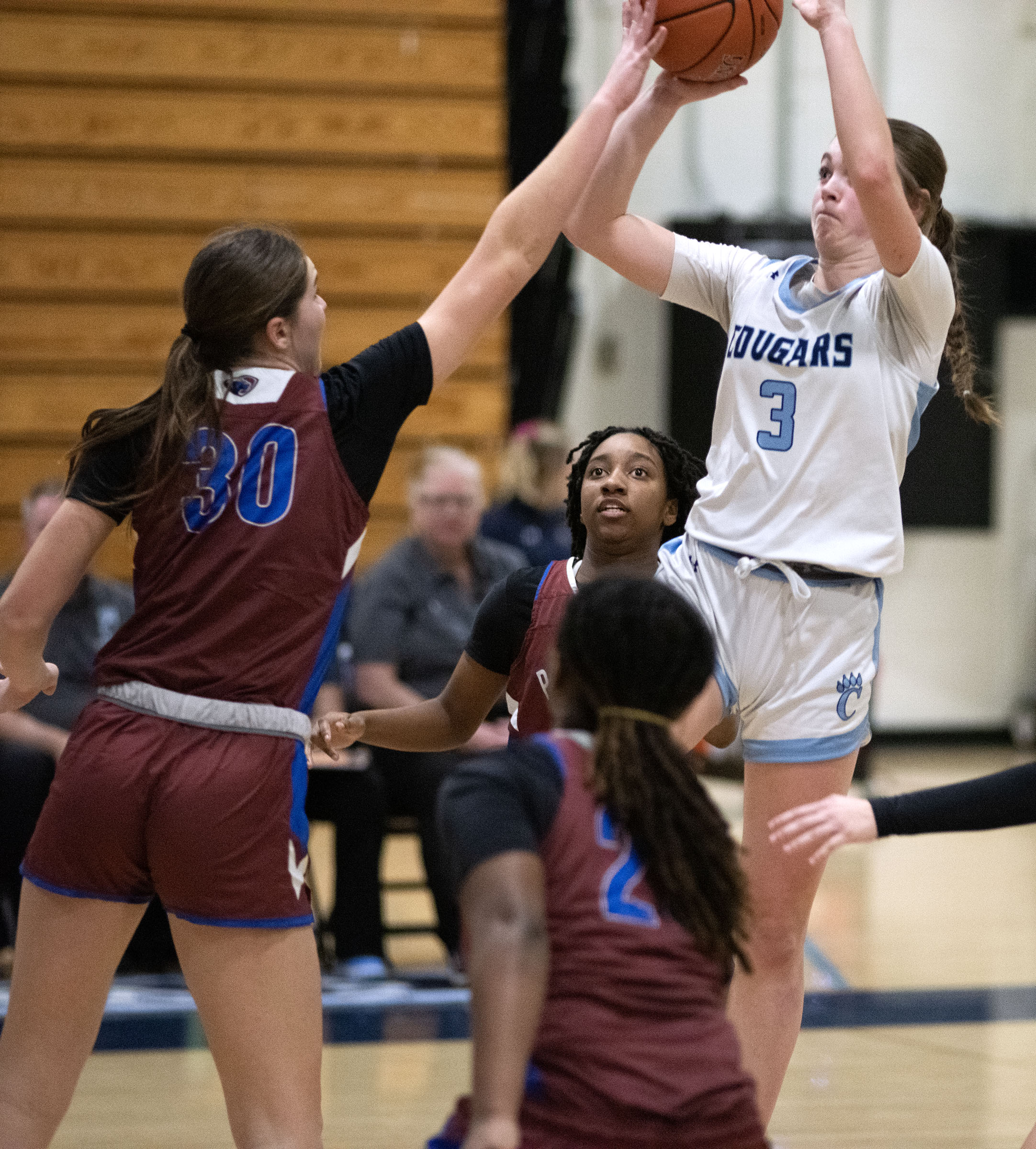 Jan. 17, 2025- Chesapeake’s Kendall Kotofski shoots against Annapolis’ Lindsay...