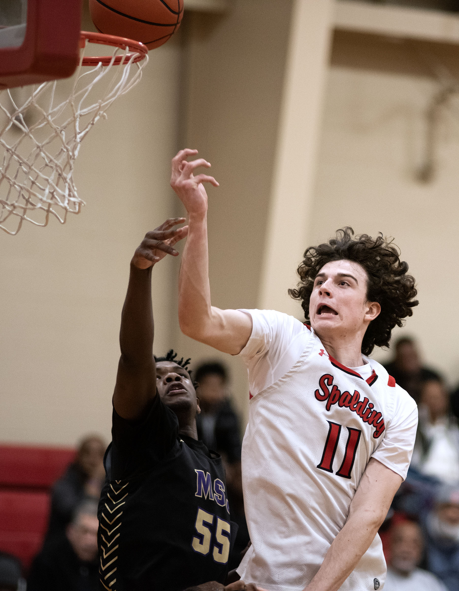 Jan. 3, 2025- Spalding’s Braxton Bogard puts up a shot...